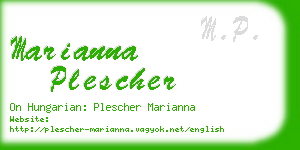 marianna plescher business card